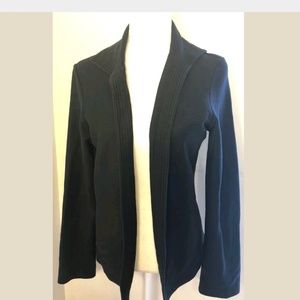 Eileen Fisher SZ S Black Cardigan Open Front